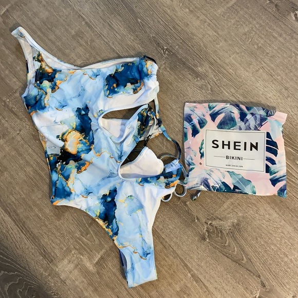 SHEIN Other - NWT SHEIN Watercolor One Piece Swimsuit Small
